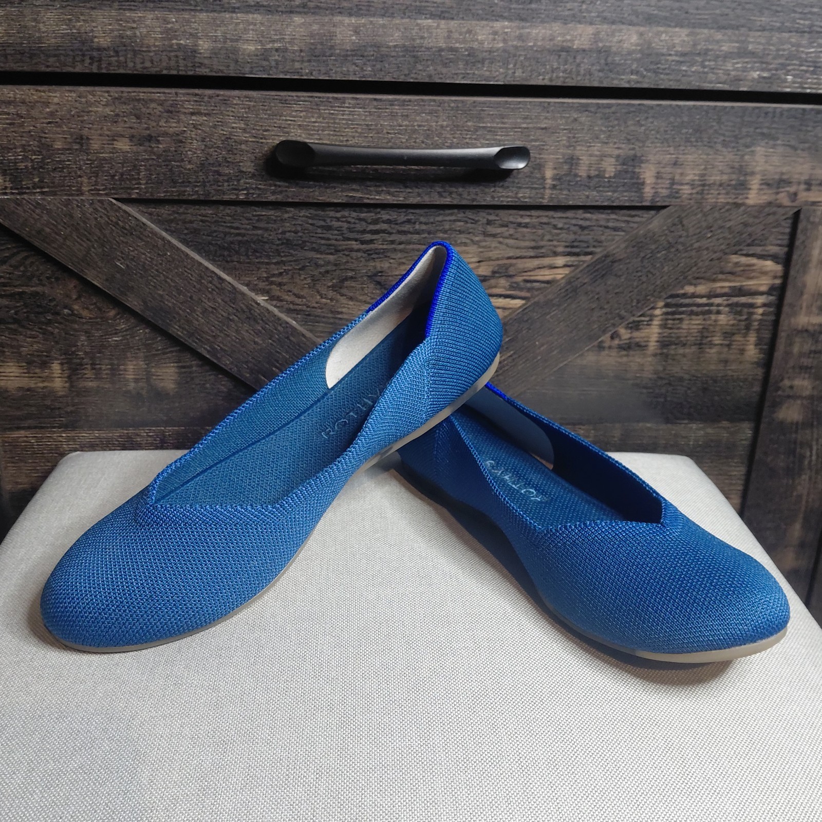 Rothy’s Eco-Friendly Knit Slip-On Flats Blue Women’s Size 8