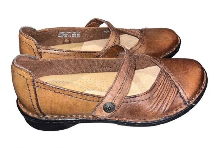 Earth Spirit Tabitha Shoes Brown Comfort Leather Right Shoe Sz 7 Left Shoe Sz 8