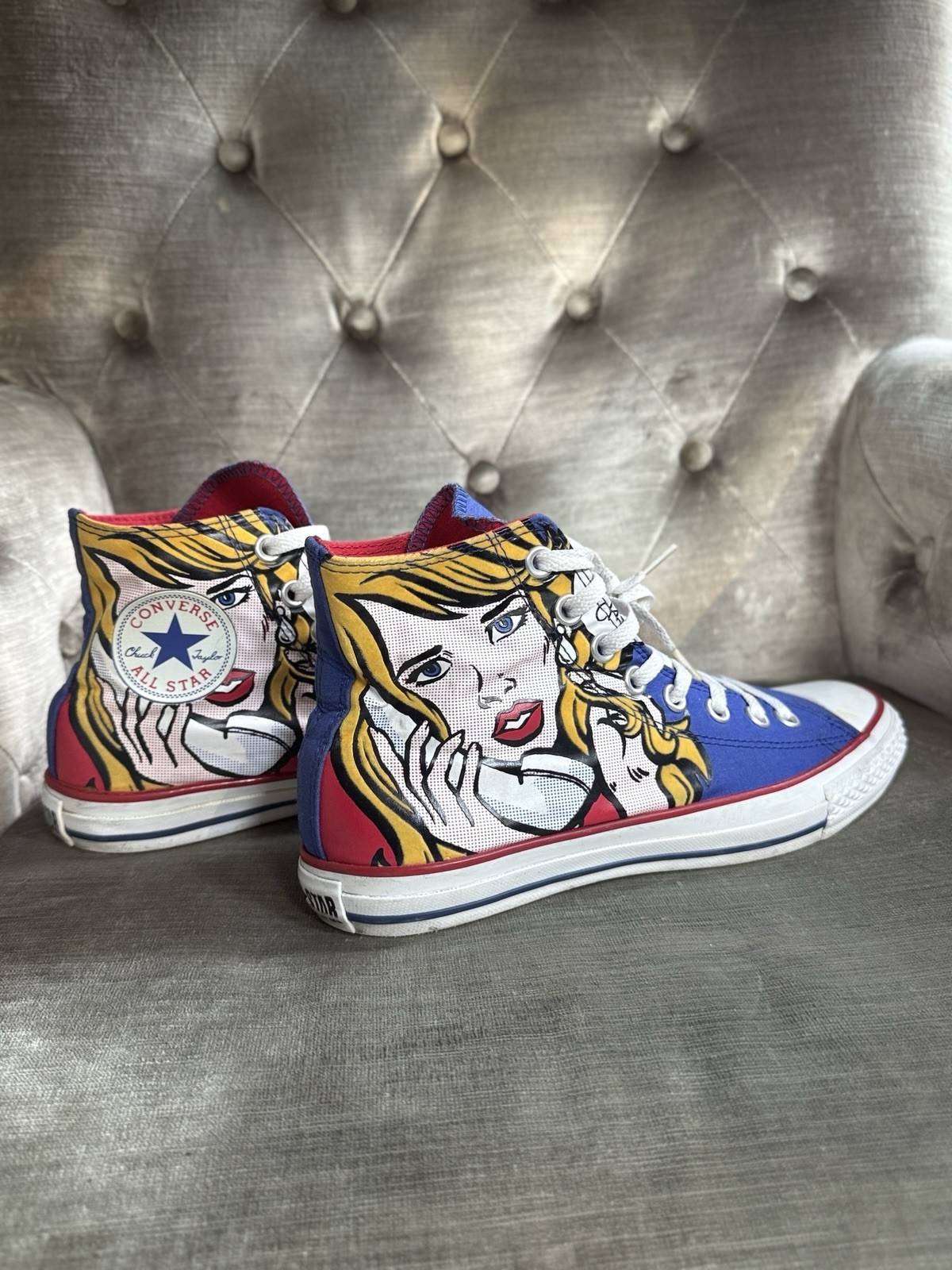 Converse Pop Art High Top Sneakers EU 40 US Mens 7 Womens 9