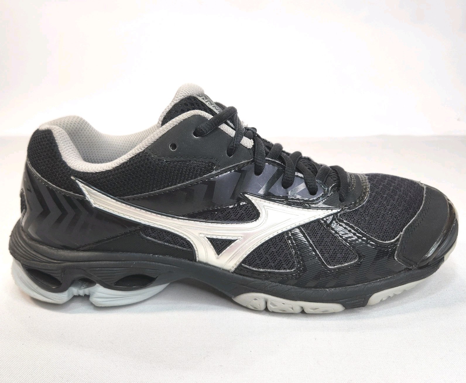 Mizuno Wave Bolt 7 Shoes Womens 9 Black Athletic Volleyball Sports Sneakers