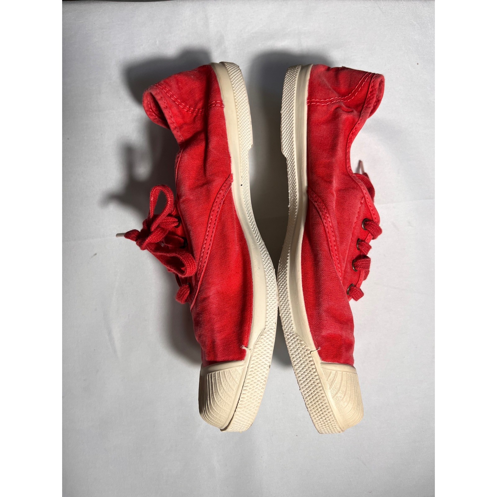 Natural World Eco Friendly Red Organic Cotton Sneakers Made in Spain Size 40