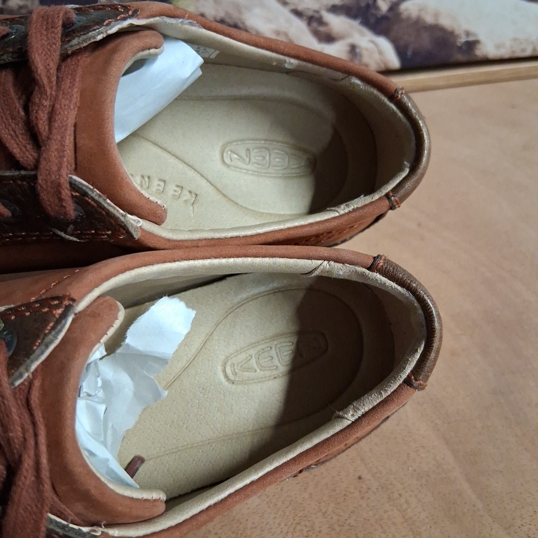 Keen Presidio Rusty Orange Nubuc & Dark Brown Leather Laced Sneakers Sz 6 NICE!