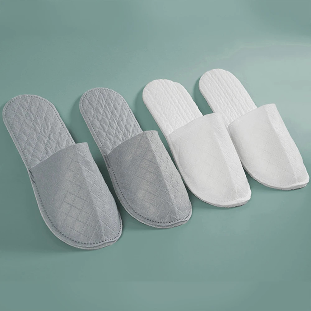 1-3Pair Disposable Slippers Women Men Travel Slipper Home Indoor Guest Shoes Non