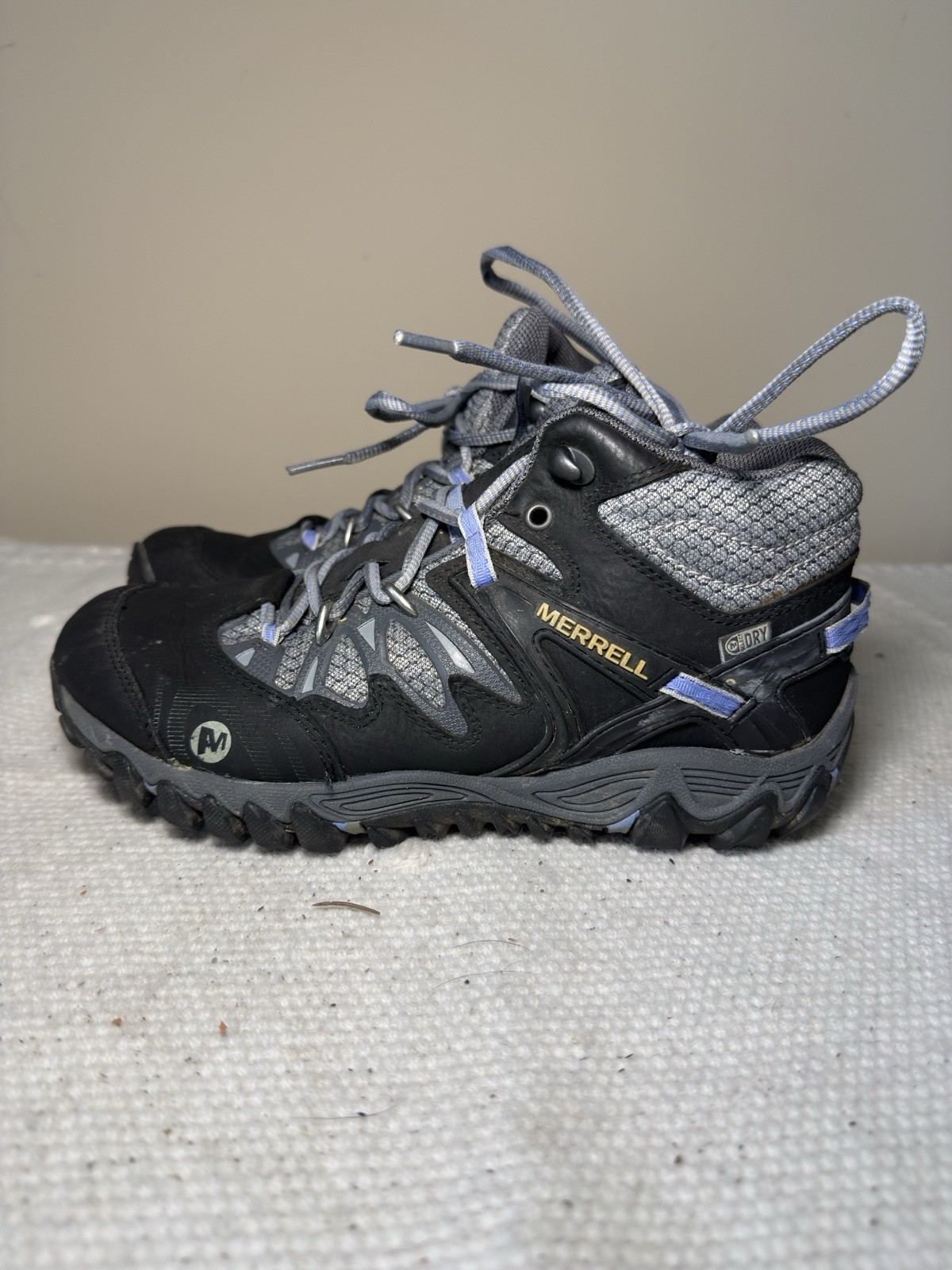 Merrell All Out Blaze Shoes Womens 8.5 Hiking Boots Black Performance Footwear