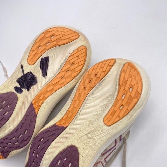 ASICS Gel-Nimbus 26 Running Shoes Womens 10 Oatmeal Plum Cushioned 1012B601