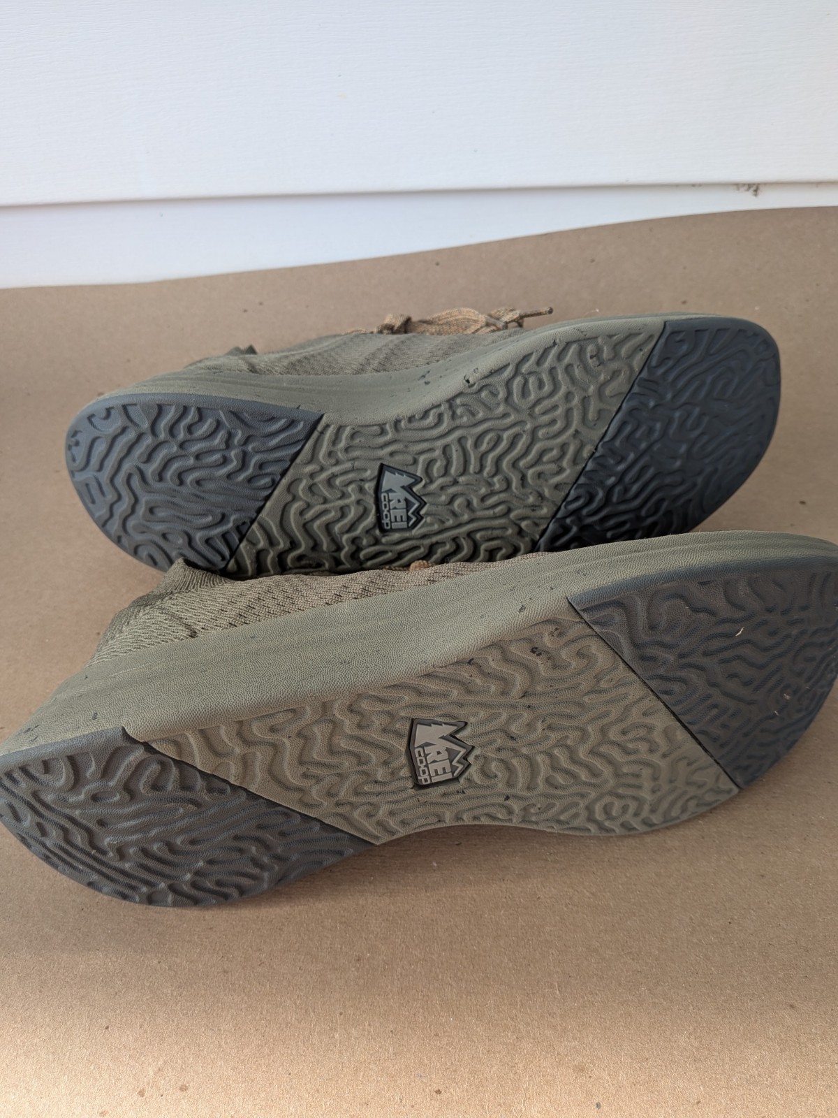 REI Co-op TrailBed Olive Knit Breathable Women’s Athletic Sneaker