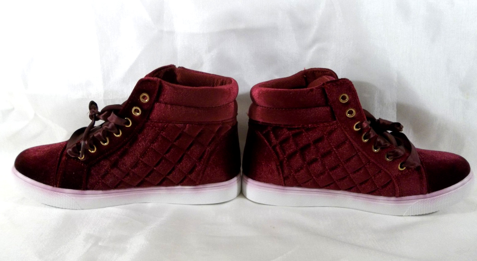 Soho Girls Bedford-1 Wine Velvet High Top Shoes – Women’s US Size 7