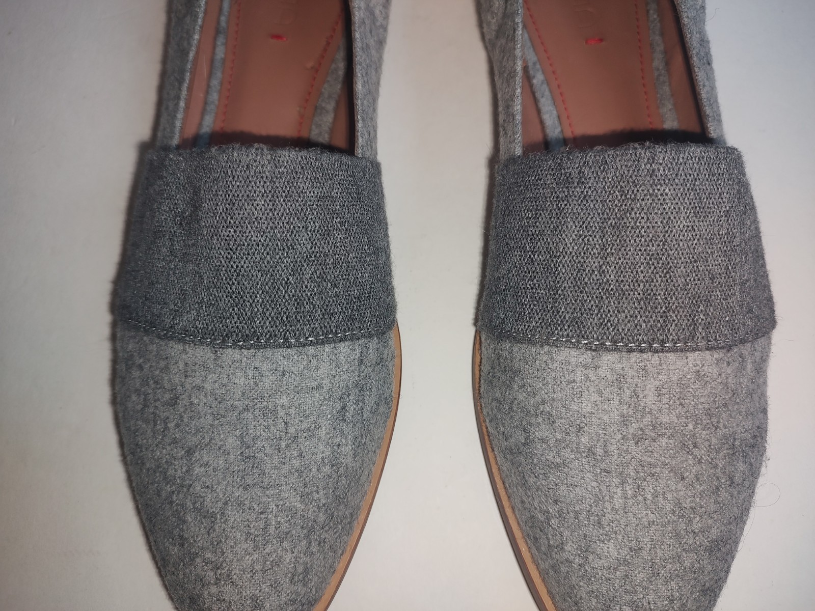 ED Ellen Degeneres Womens Karlin Grey Felted Wool Flats Shoes Slip On Shoes 8.5