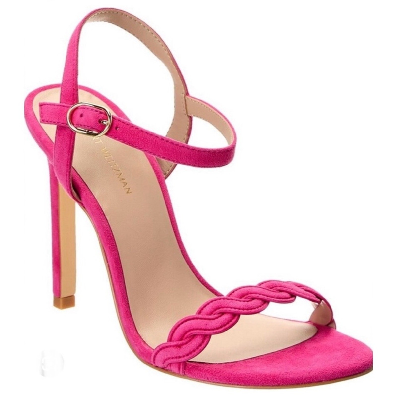 Stuart Weitzman Dancer Twistie 100Suede Sandal In Pink