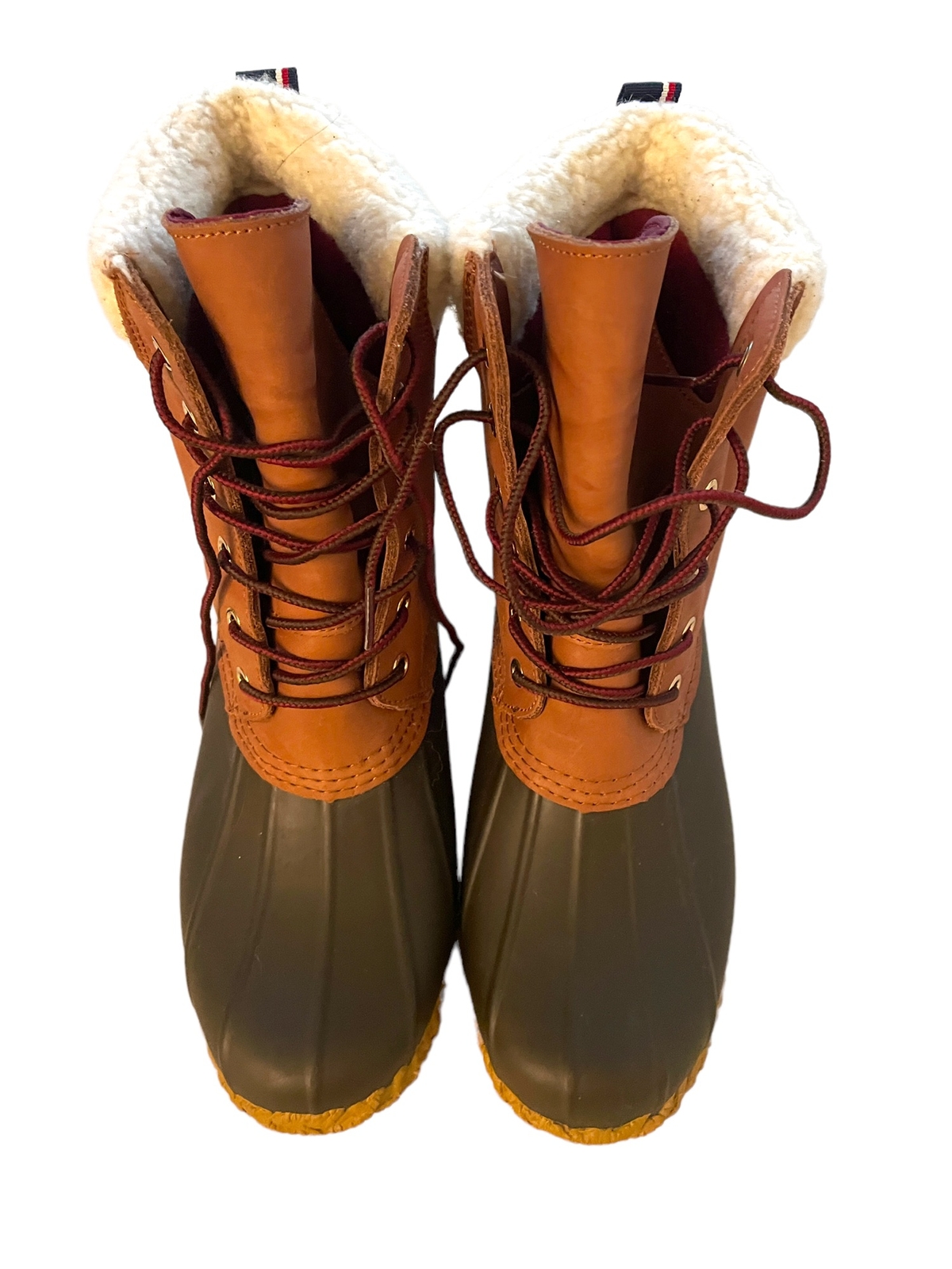 Tommy Hilfiger Womens Duck Boots Size 10M Lace Waterproof Snow Rain Russell