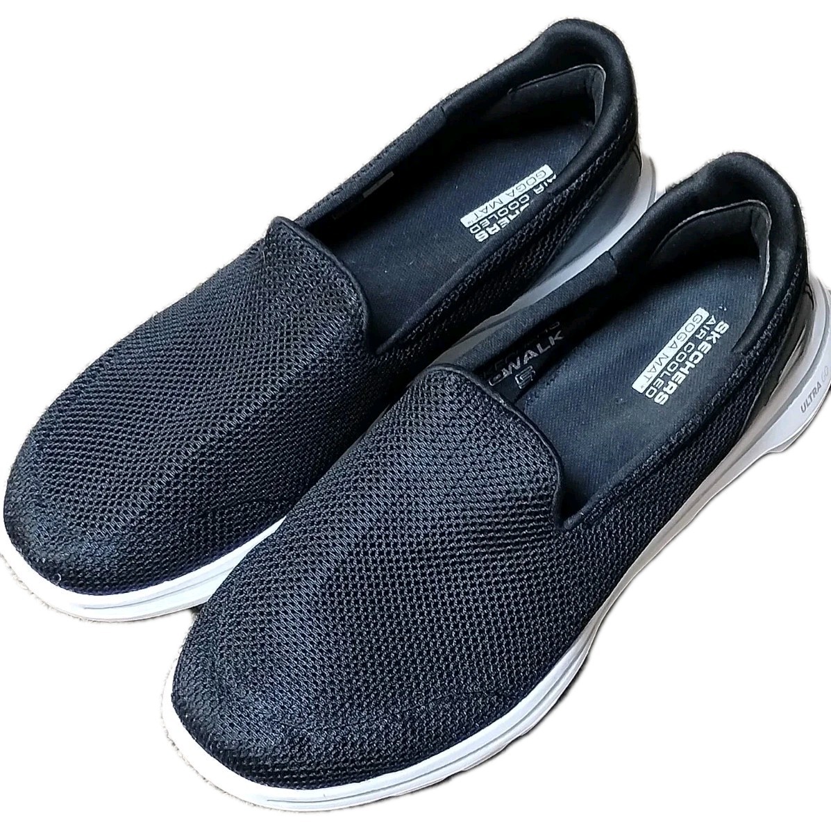 Skechers Womens Go Walk 5-Black Sneakers Shoes 9.5 Medium (B,M) BHFO 5040