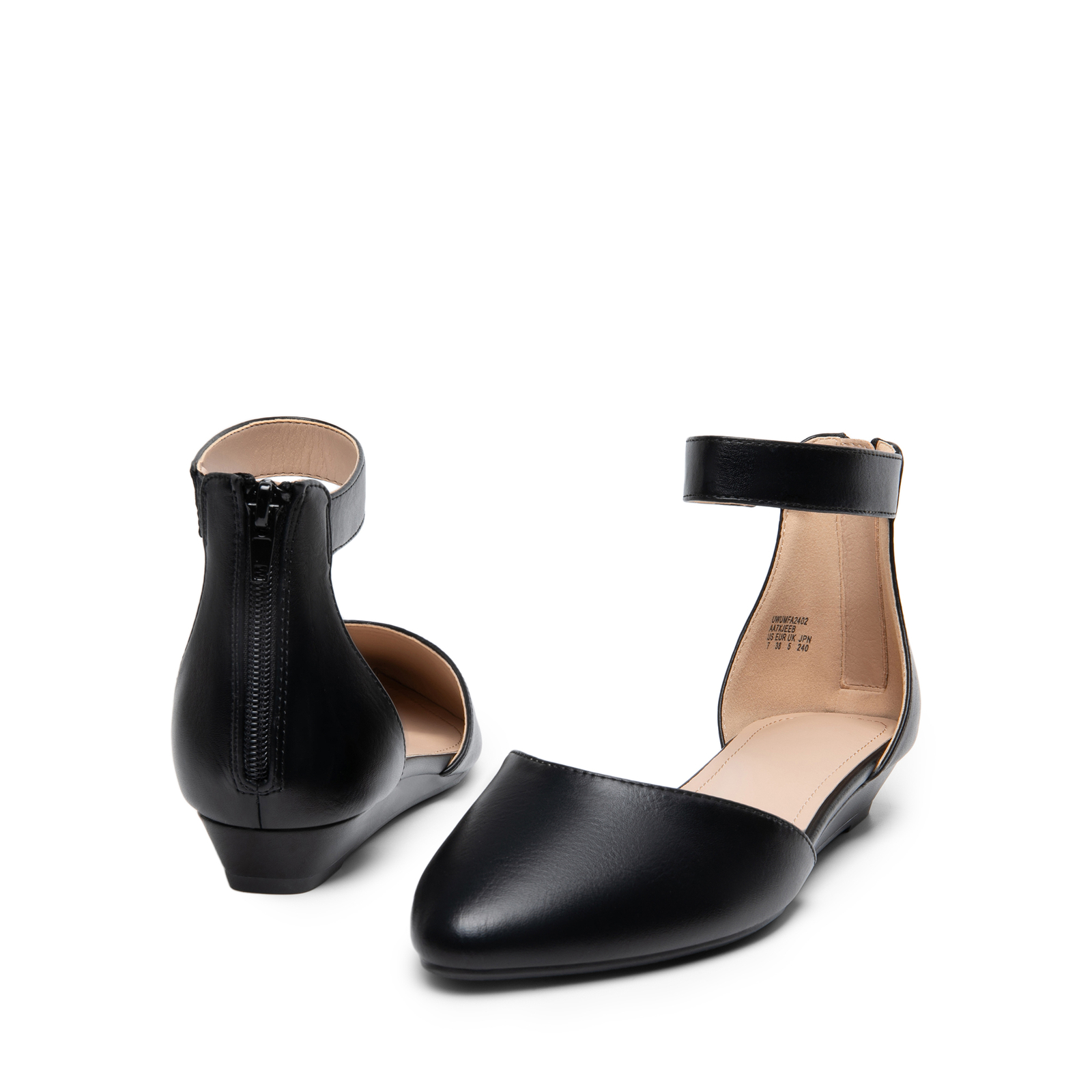 Women’s Low Wedge Ankle Strap Flats Shoes Classic Office Work Flat Shoes