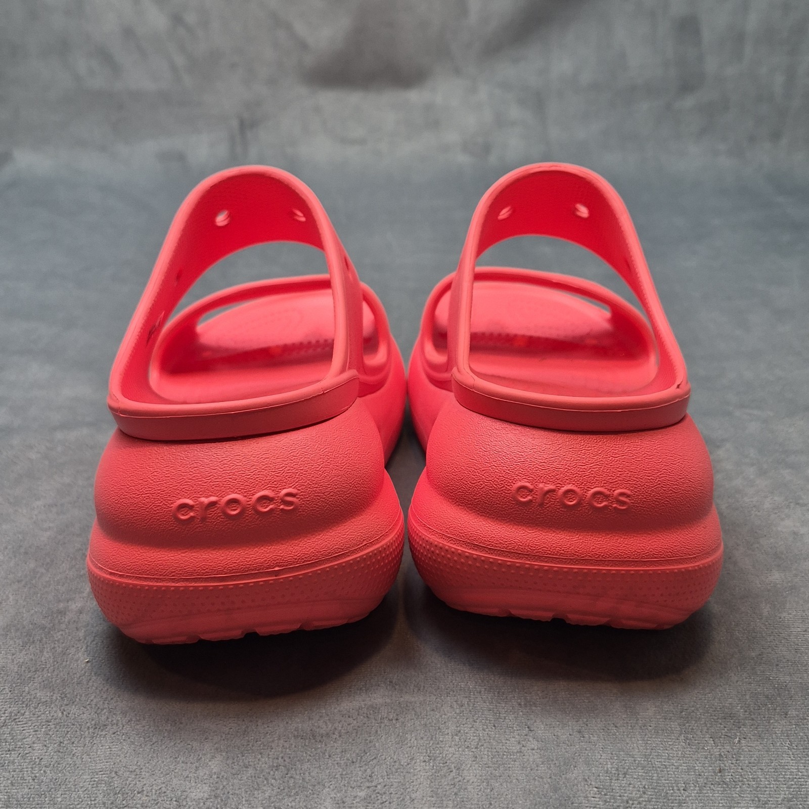 Crocs Classic Crush Sandal Peach Watermelon Platform Two Strap Women 207670