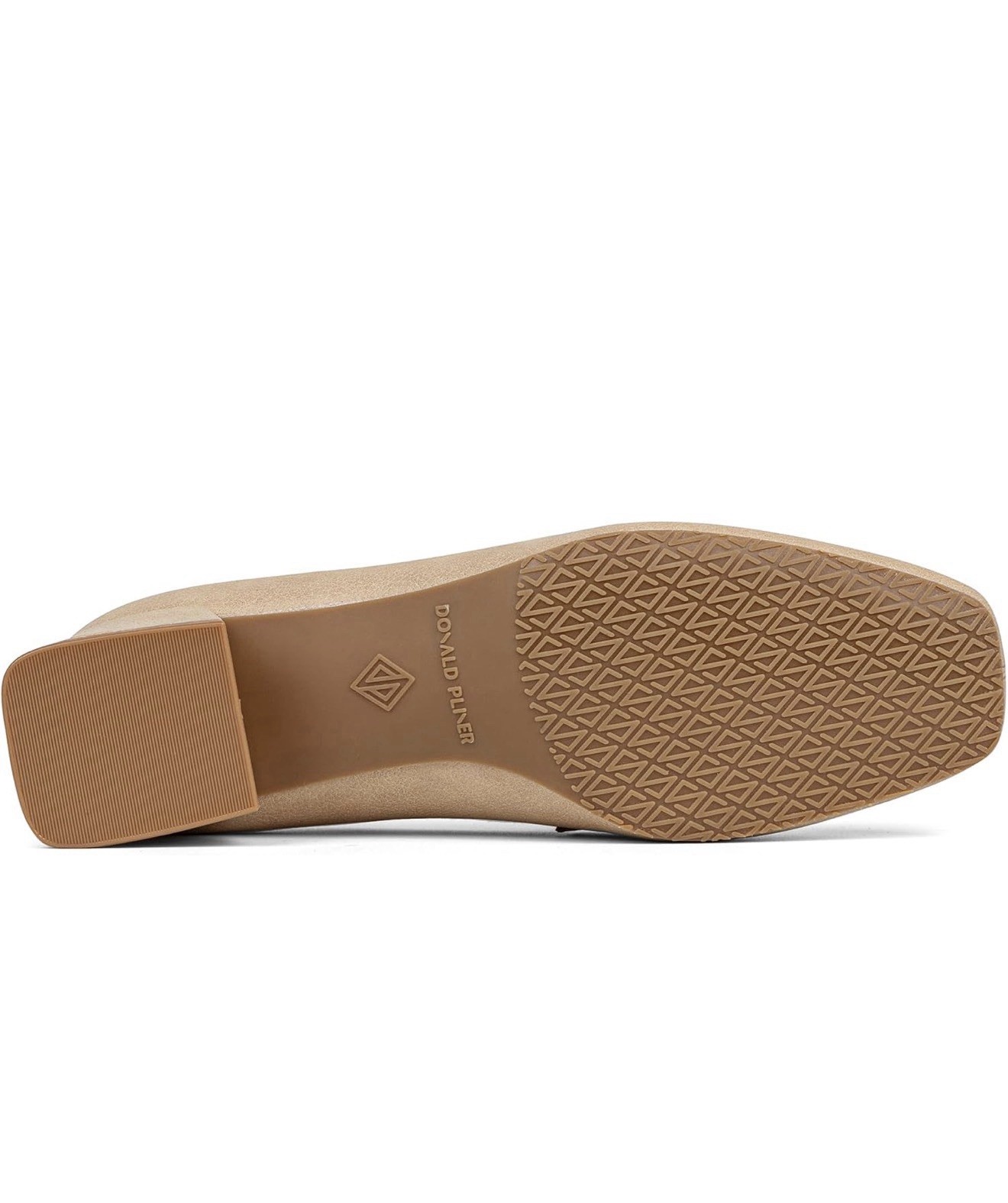 Donald Pliner Women’s Beige Leather Square Toe Penny Loafers Slip-On Size 8.5