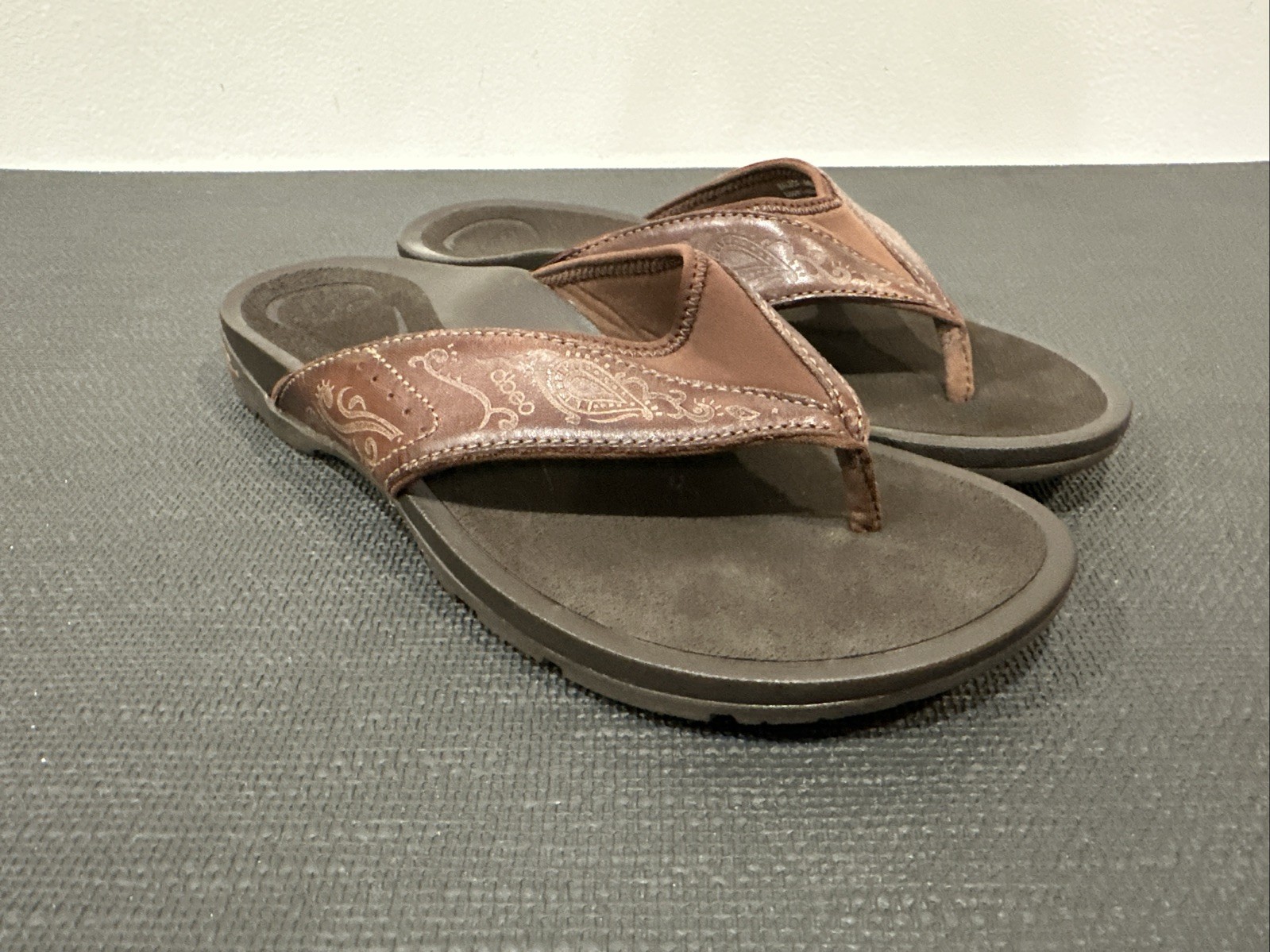 Abeo Balboa Leather Thong Sandals Women’s Size 7.5 W400 Brown