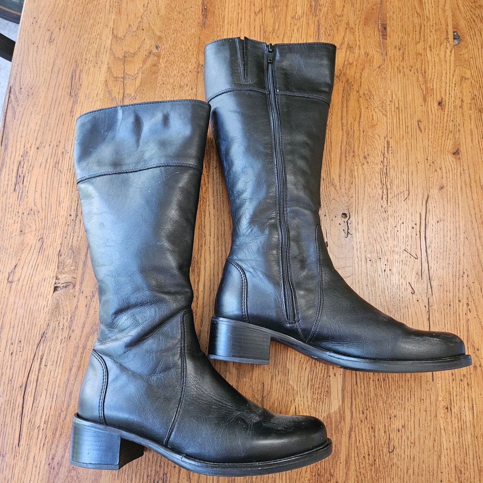La Canadienne 30742 Black Leather Waterproof Knee High Boots Womens 7.5 M Canada