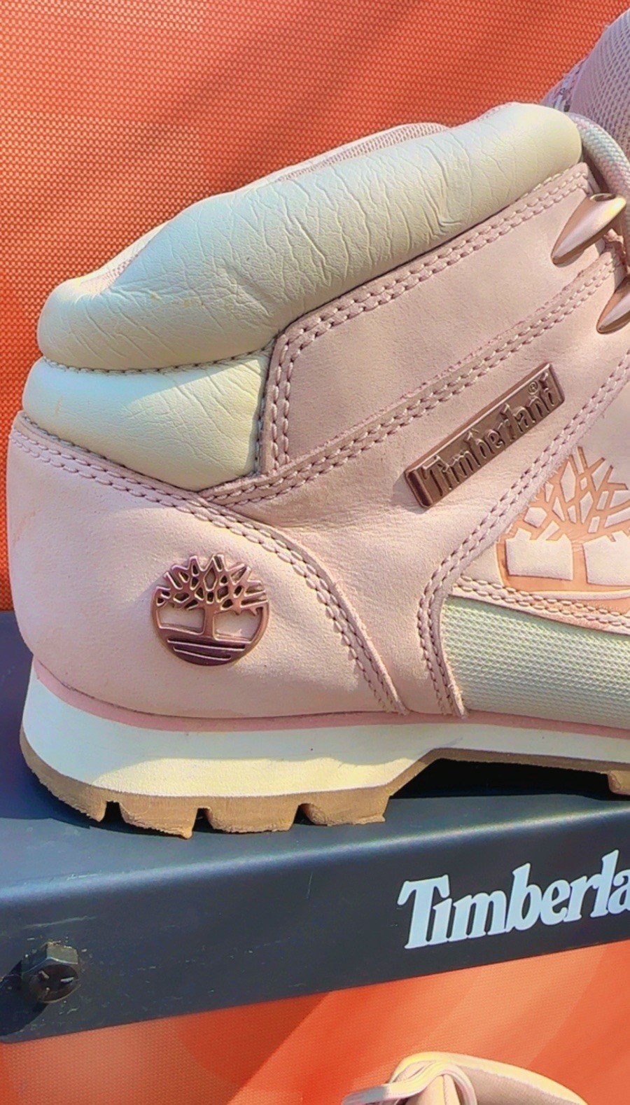 Timberland Pink Euro Sprint Mid Hiker Boots -Leather