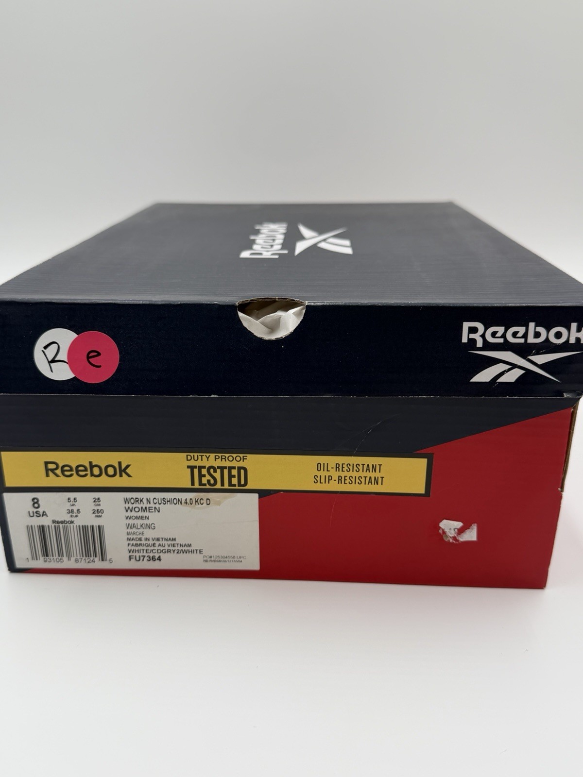 Reebok Women’s Work N D Cushion 4.0 KC Size 8 Wide White Cold Grey |FU7364|