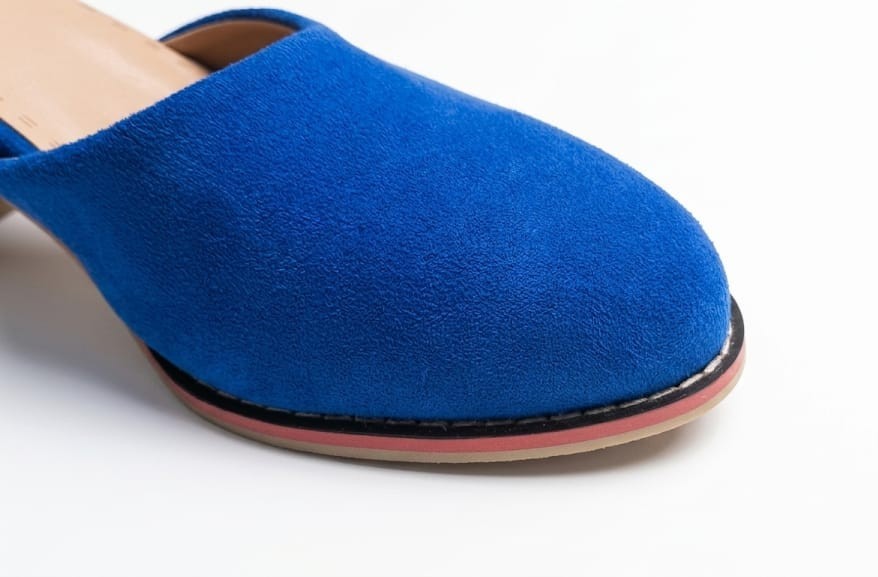 Blue Suede Crossdress Drag Queen Shoes Size 14 Men 16 Women Mary Janes Block Hee