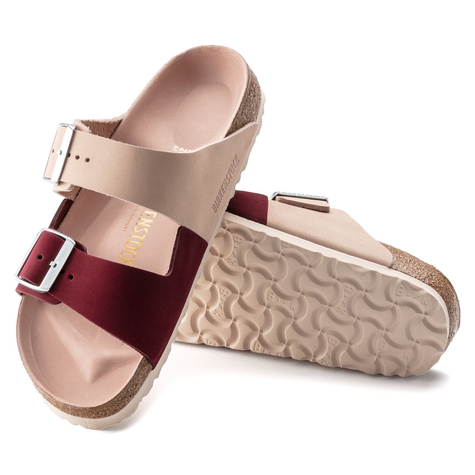 Birkenstock Women’s Arizona Split Nubuck Leather Maroon Sandals US5 EU36 1020499