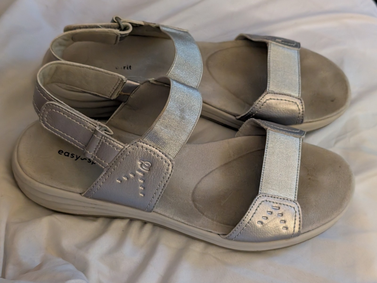 Easy Spirit Womens Darter 3 Metallic Ankle Strap Shoes 12 Medium (B,M)