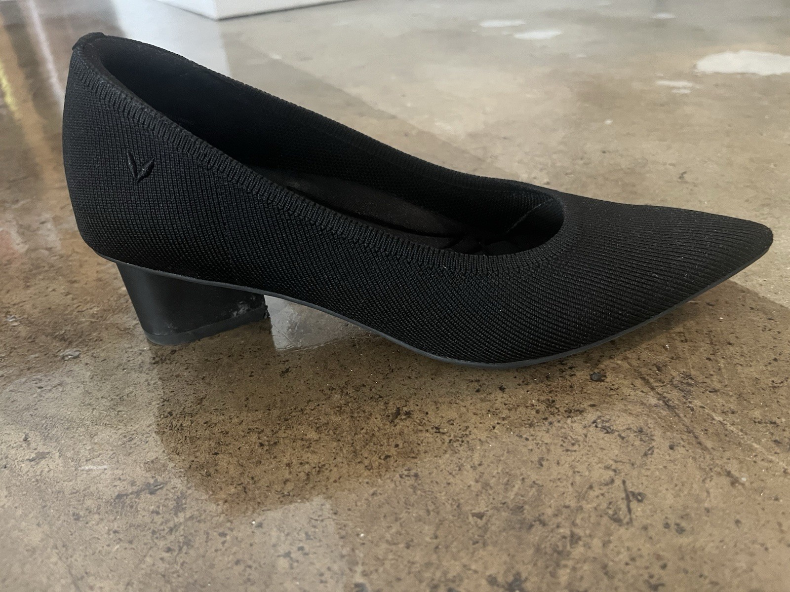 Womens VIVAIA Pointy Toe Chunky Heel (Tracy Pro) Shoes, Black, Size 8, Free Ship