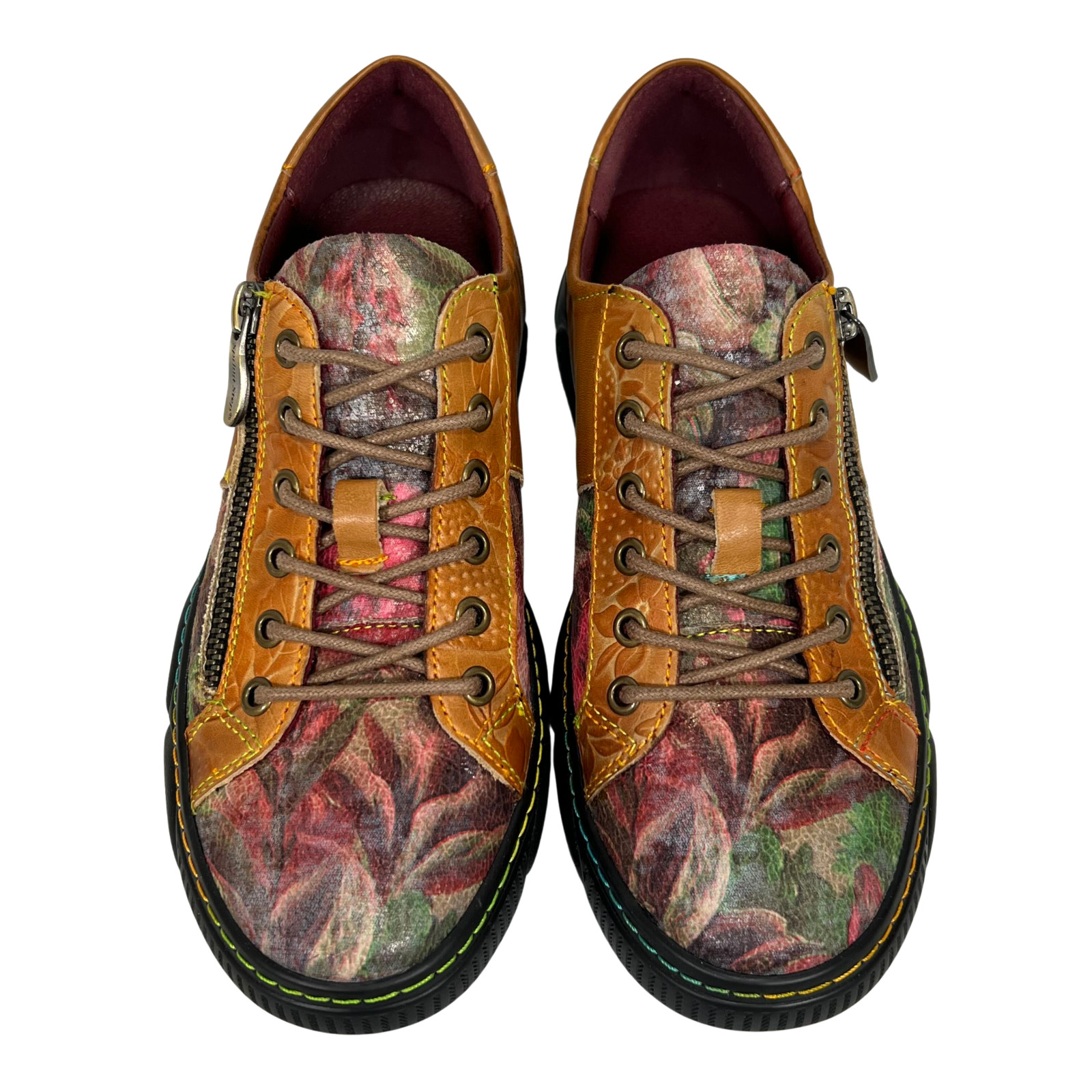 L’Artiste By Spring Step Women’s Danli Bloom Fashion Leather Sneakers Size EU 37