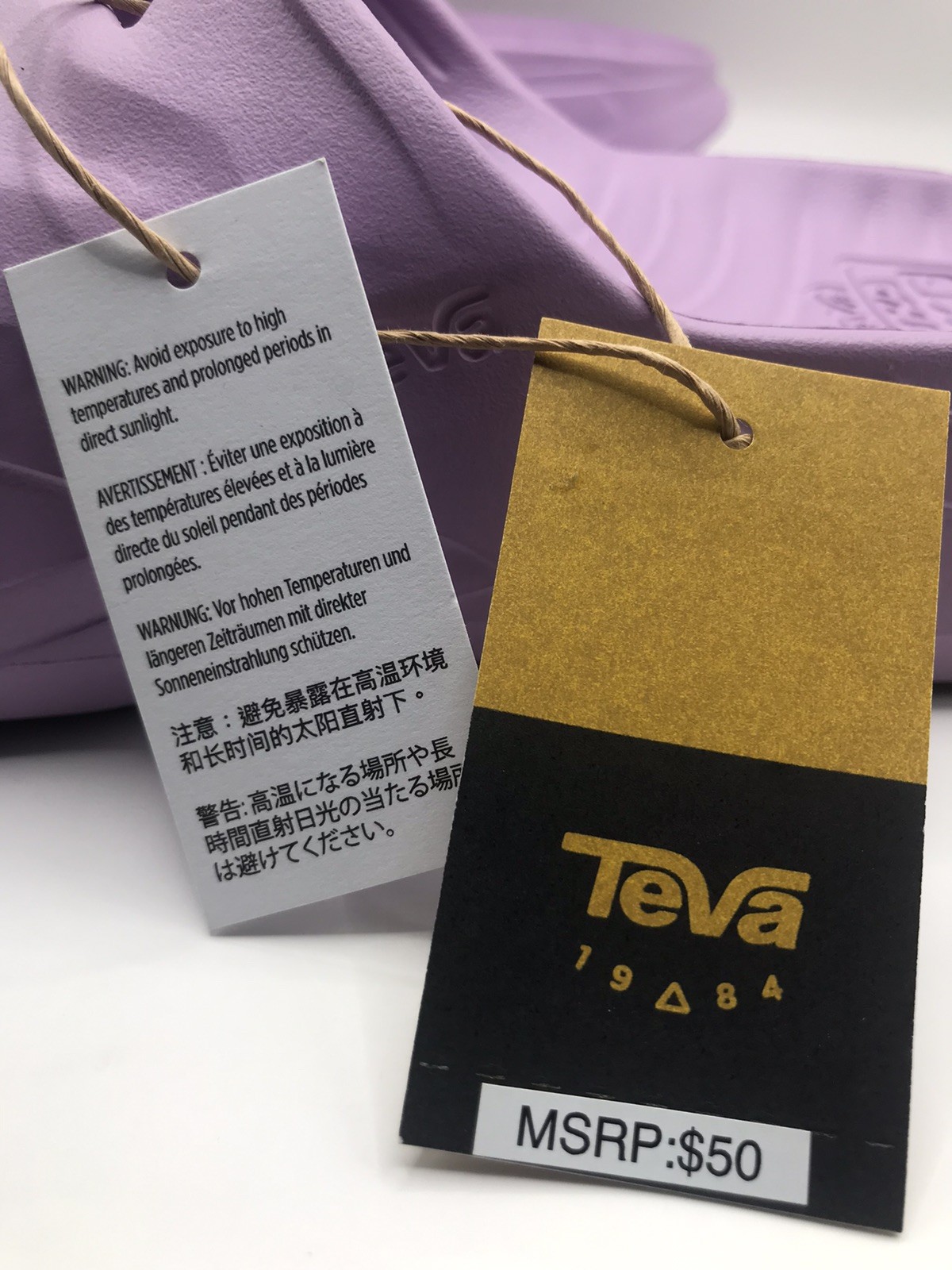WOMEN’S TEVA LUPINE LILAC APRETRAIL RECOVERY SLIDE BEACH/POOL SANDAL SIZE 9 NWT