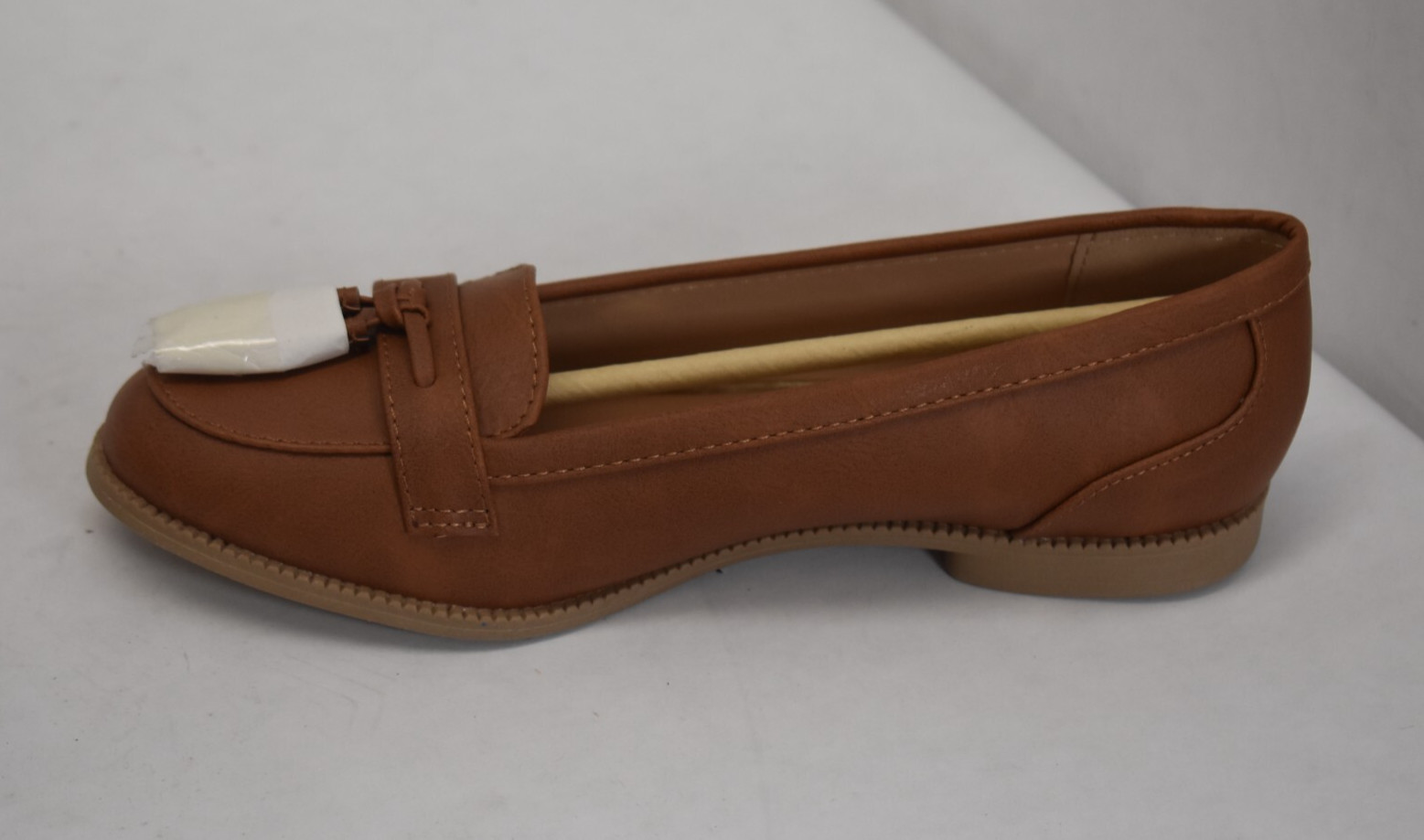 Lipsy Brown Standard Fit Flat Slim Sole Tassel Loafers Low Heel Womens Sz 5