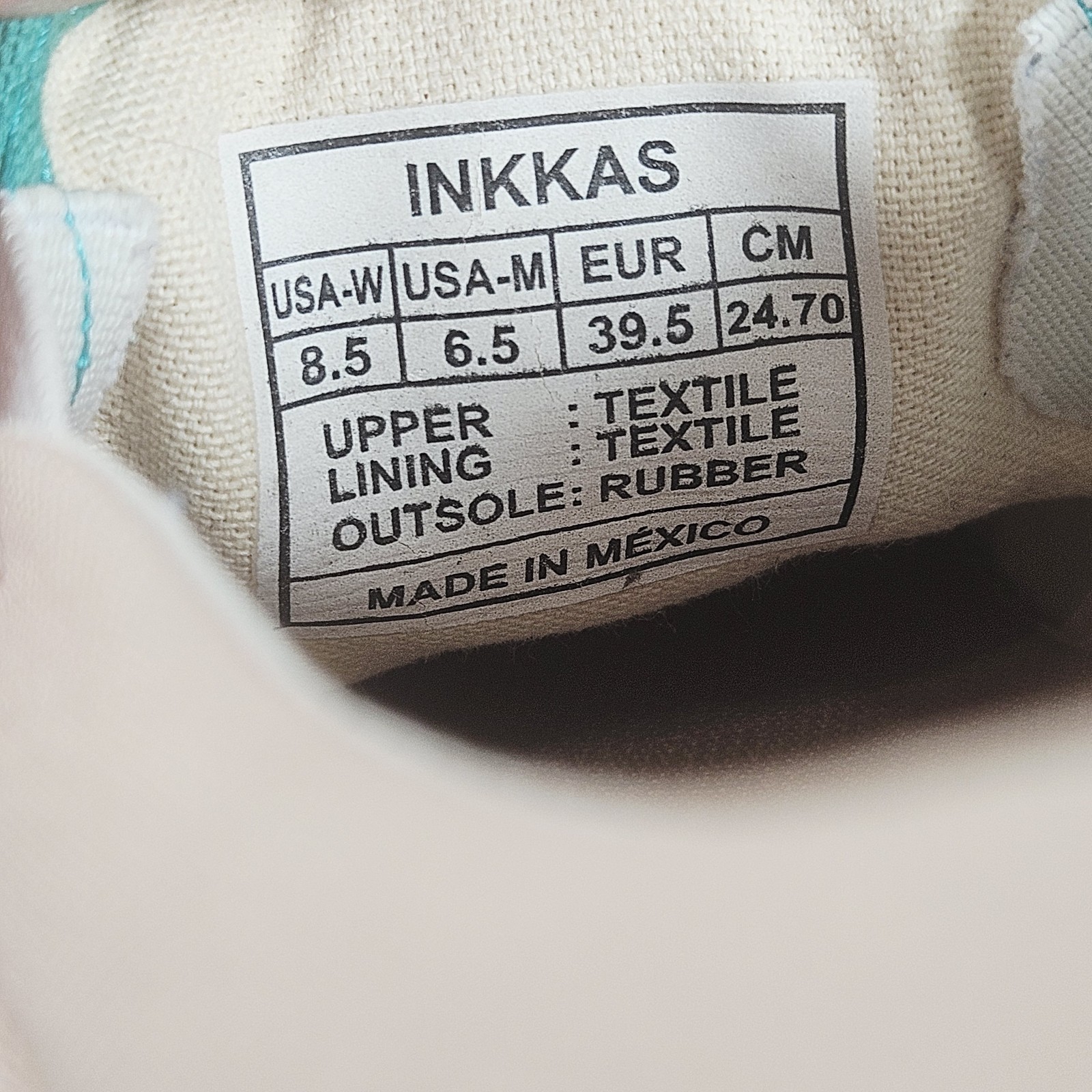 INKKAS Multi Color Groove Floral Unisex Canvas SNEAKER SLIPON 8.5 Women 6.5 Men