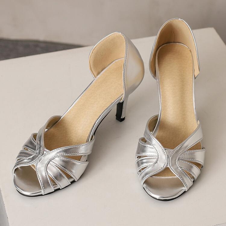 Chic Womens Peep Toe High Heels Sandals Casual Dress Work Summer Shoes Plus Size