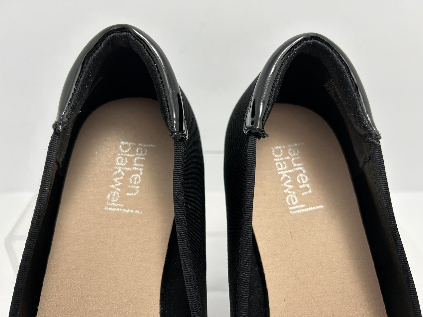 Lauren Blackwell Womens Wedge Shoes Size 11M Black Cap toe #E