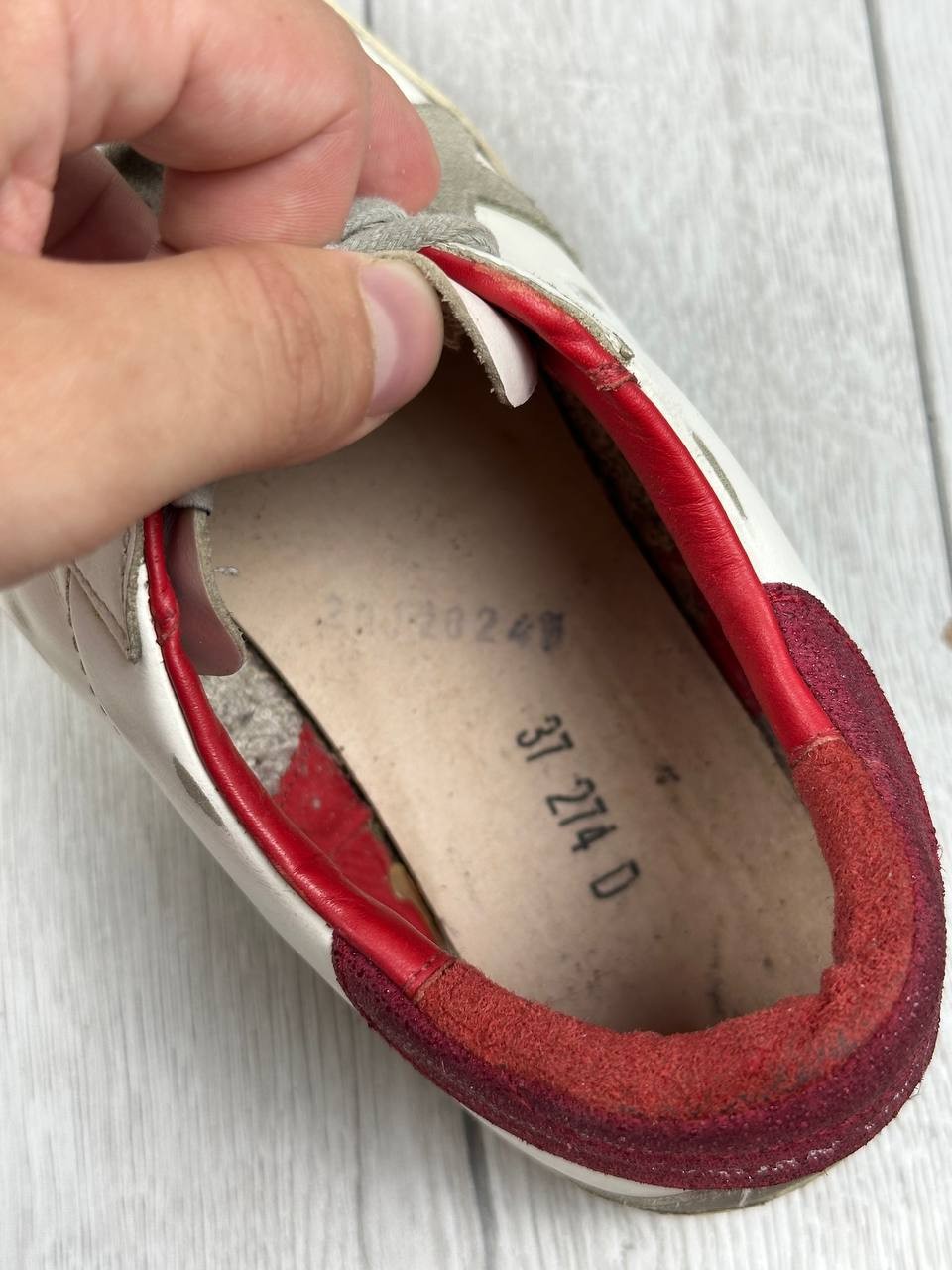 Golden Goose Deluxe Brand Women’s Superstar Sneakers White/Red Suede Size EU 37