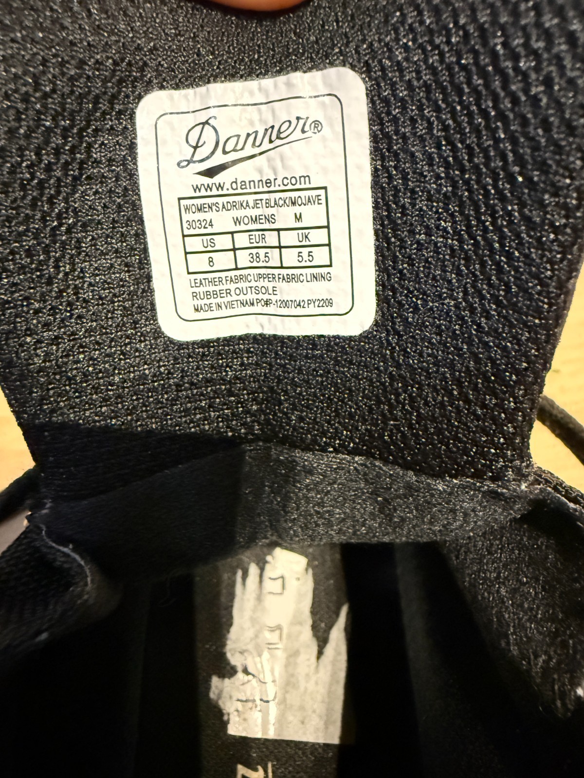 Danner Adrika Mojave Boots Womens Size 8 Black Tactical Hiking Boots 30324