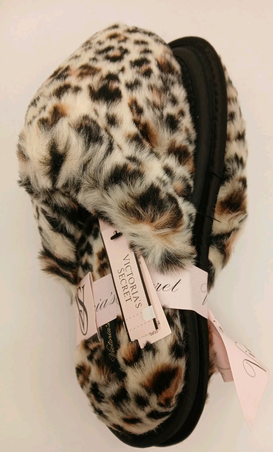 Victoria’s Secret Faux Fur Cheetah Print Cozy Slippers Size Medium 7-8