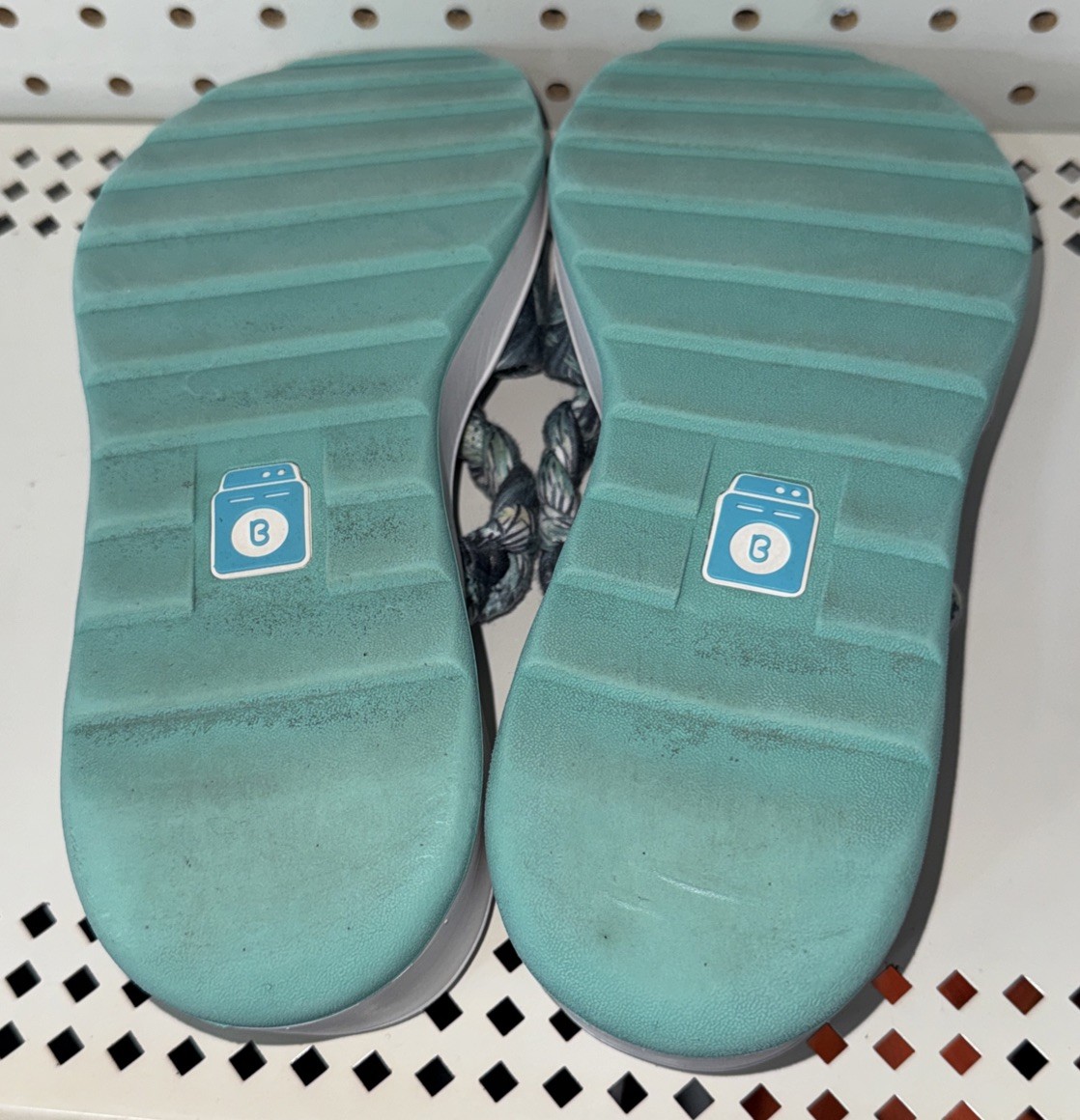 Bzees Premium New Wave Womens Wedge Platform Slides Sandals Size 9.5 Palm Trees