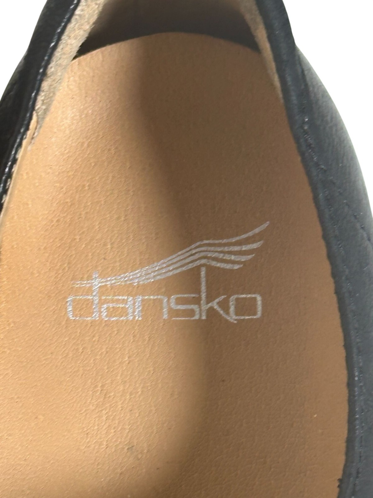 Dansko Black Leather Upper Mary Jane Comfort Shoes Arch Support Size 39 Low Heel