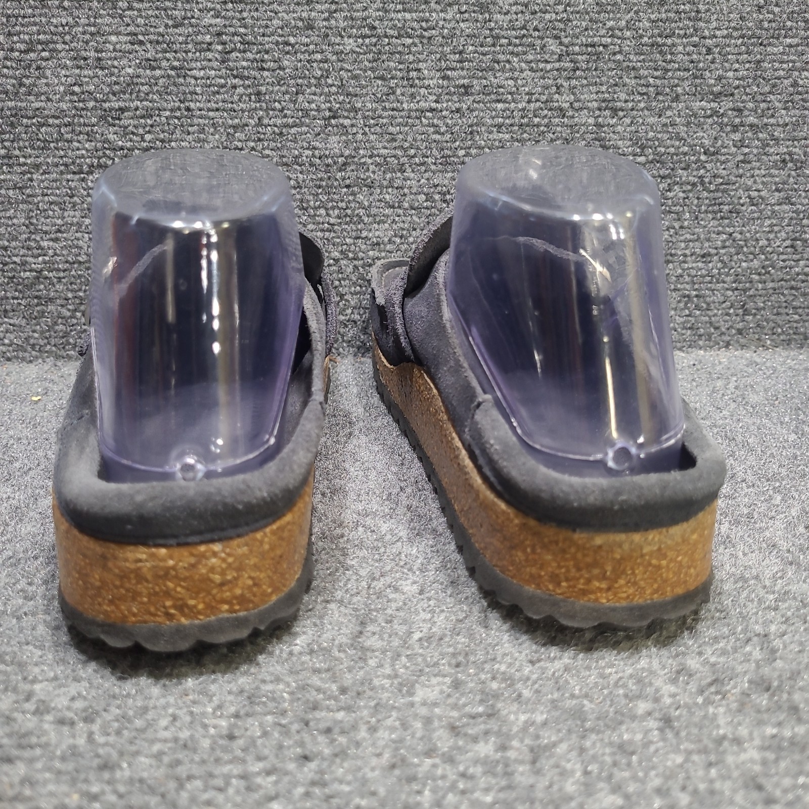 Birkenstock Buckley Blue Grey Suede Clog Cork Shoes Women’s Size EU 37 / US 6