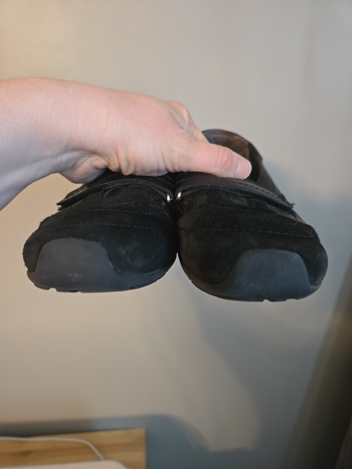 Paul Green Black Leather Munchen Loafers Women’s 5.5 Austria US 8.5 Adjustable
