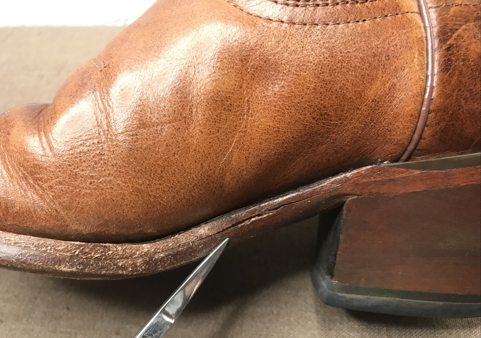 *Read Justin Saddle Torino Women’s 8B Snip Toe Cowboy Boots Brown Leather L4300