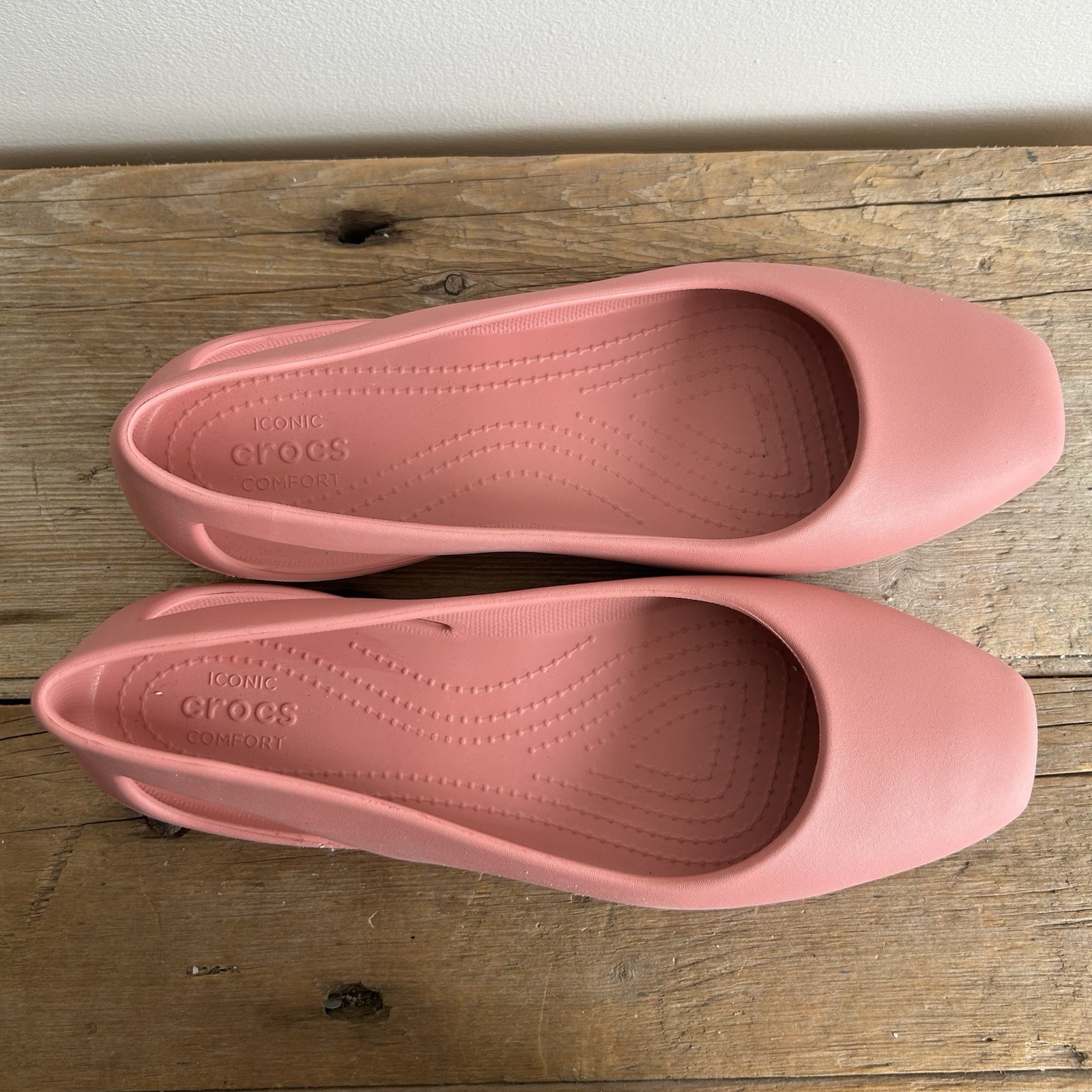 Crocs Sloane Ballet Flat Women’s 11 Blossom Pink Mauve Rubber Slip On Shoe