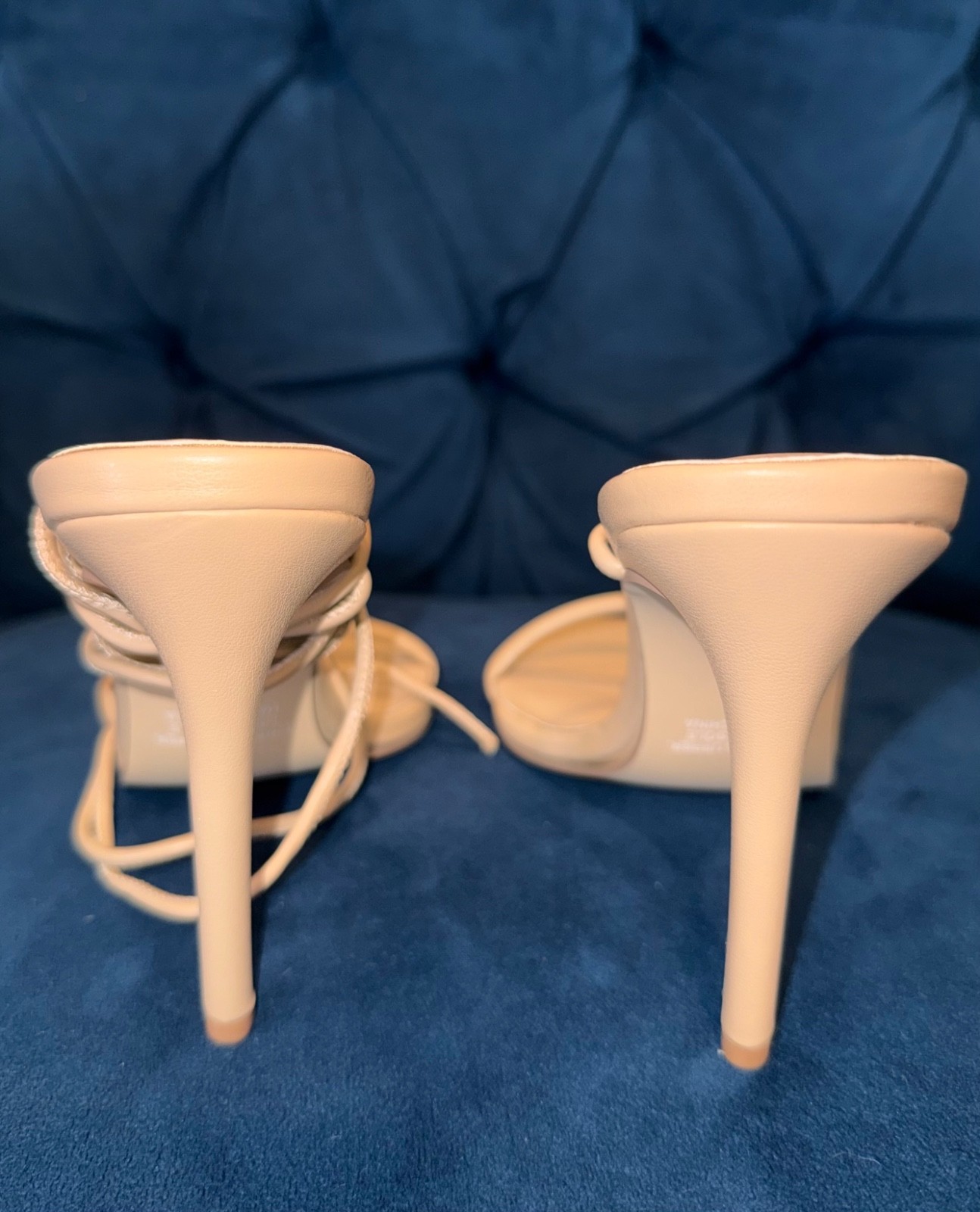 Covet Shoes Chloe Strappy Nude Heels. New with box. Never worn. Size 36.