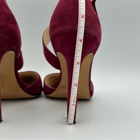 Vincent Camuto VC-Charlotte Women’s Size 9 US Red Suede Ankle-Strap Heels Shoes