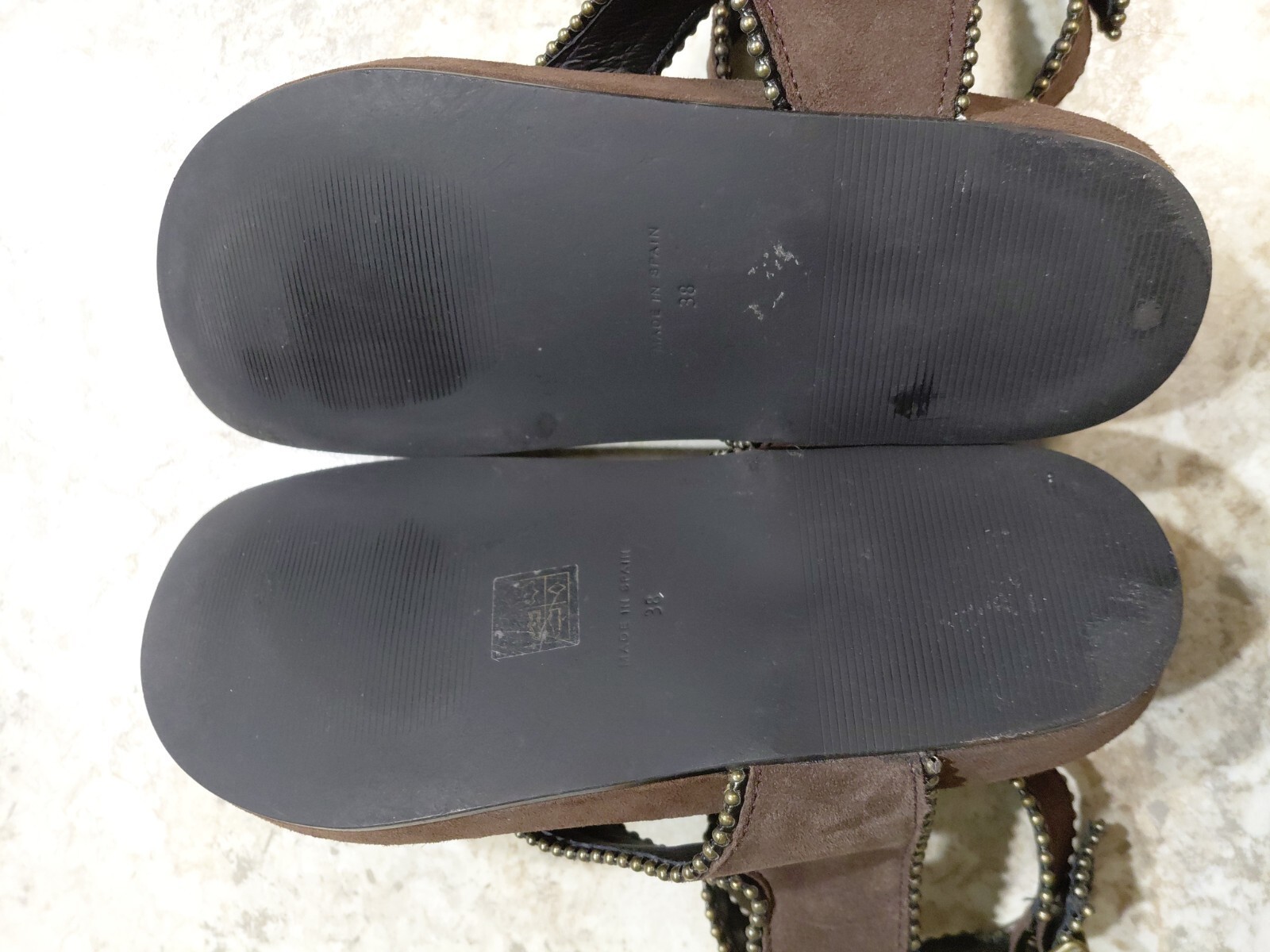 SUNDANCE Reynah Sandals Beaded Chocolate EU 38, US 7.5 Excellent Condition #189