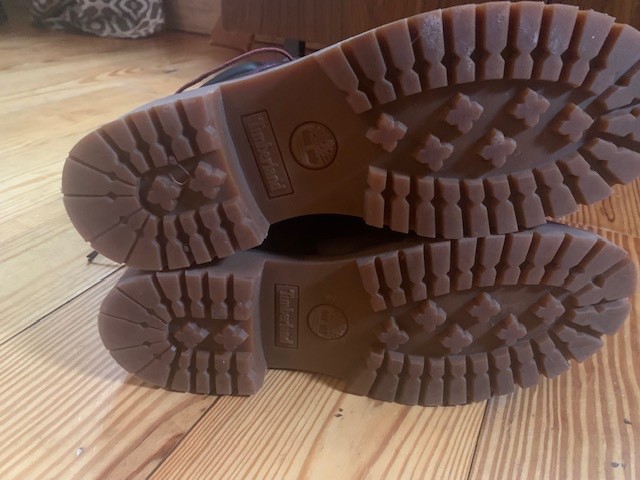 timberland leather waterproof boots women, sz 8