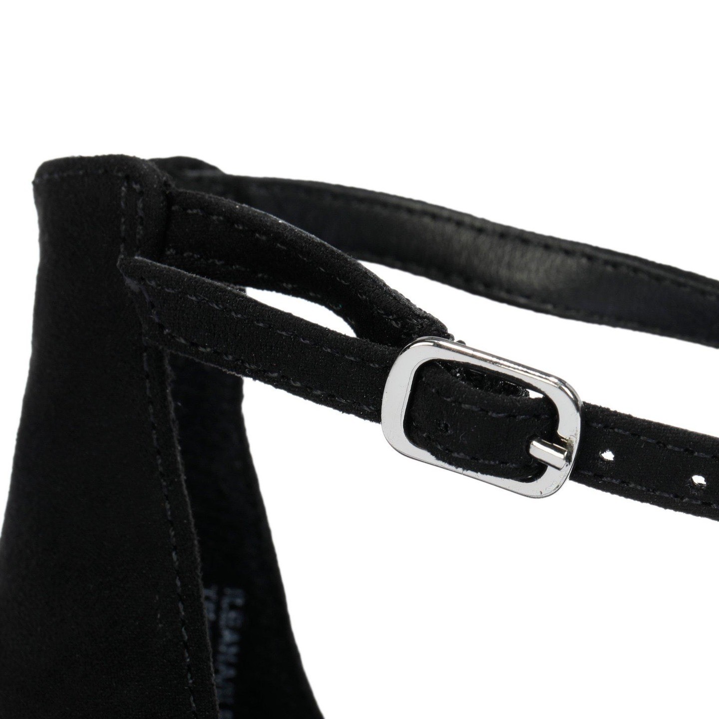 NIB Madden Girl Ileana Womens Black Micro Suede Block Heel Ankle Strap Sandals 7