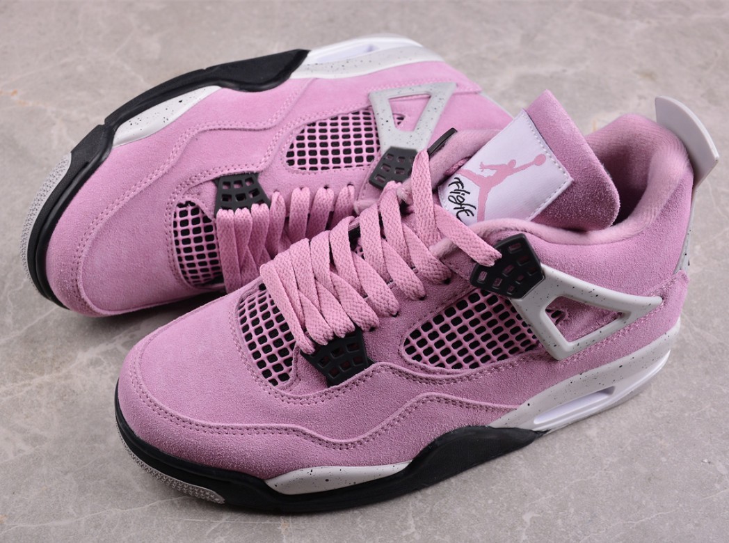 US Size 3-12 Jordan 4 «Orchid» Mid Top Retro Women’s and Men’s Basketball Shoes