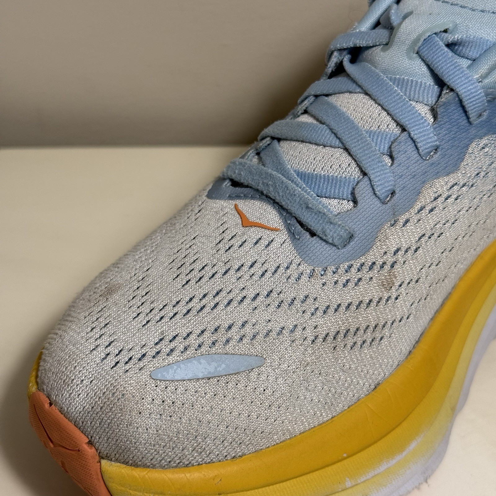 Hoka One One HOKA Bondi 8 Summer Blue Orange Women’s Size 7 Running Athletic