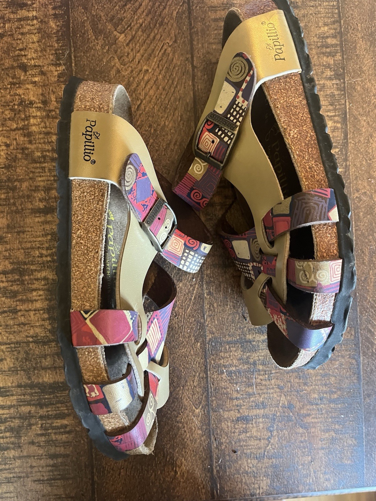 Papillio Birkenstock Multicolor shoes sandals slip ons 38 7 Women’s Unique