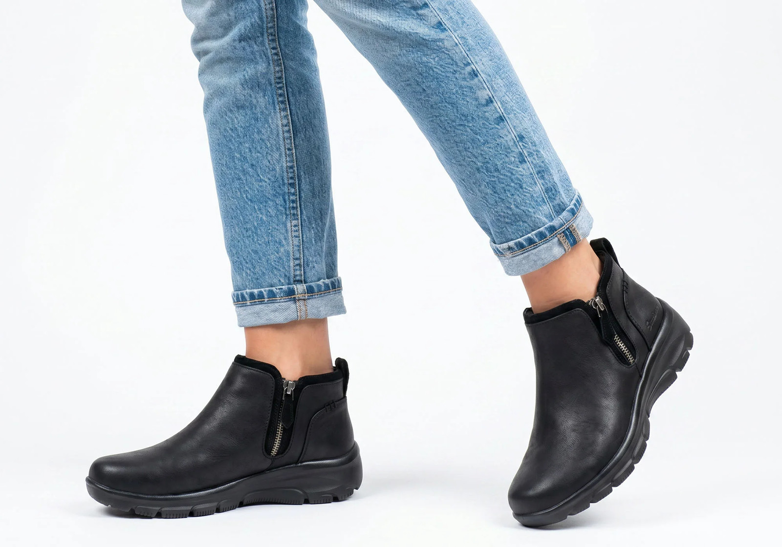 Skechers Womens Easy Going Fall View Comfortable Ankle Boots